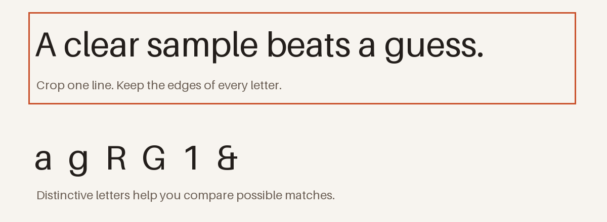 A crop enclosing a complete line of readable text, followed by distinctive letters a, g, R, G, 1 and ampersand